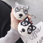 Wholesale Cute Design Cartoon Silicone Cover Skin for Airpod (1 / 2) Charging Case (Husky Gray)